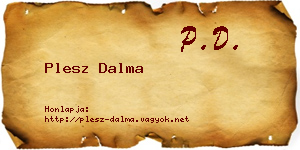 Plesz Dalma névjegykártya